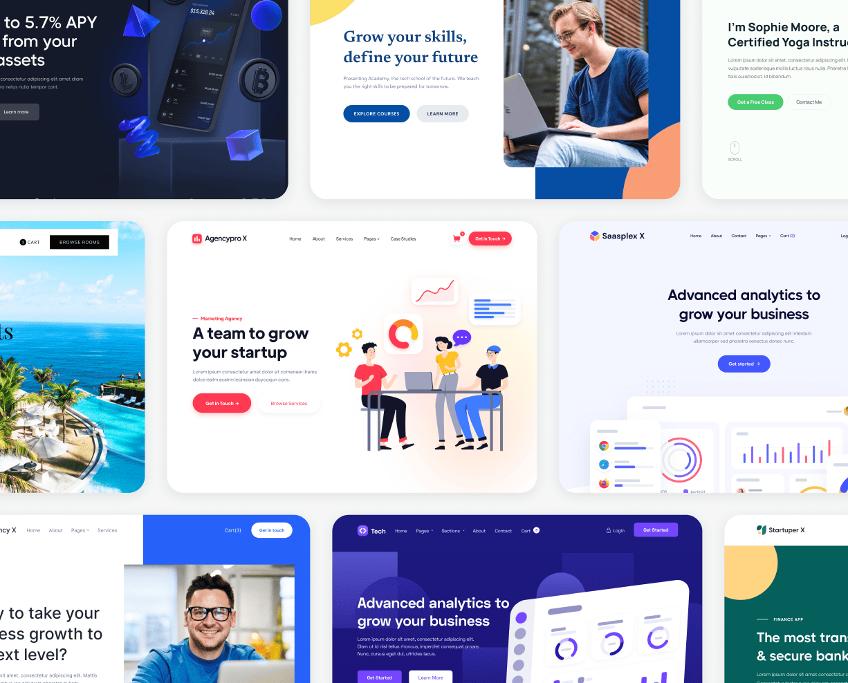 Accountant X - Brix Included - Accountant Modern Website Template