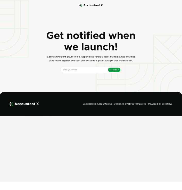 Accountant X - Coming Soon Utility Page - Accountant Modern Website Template