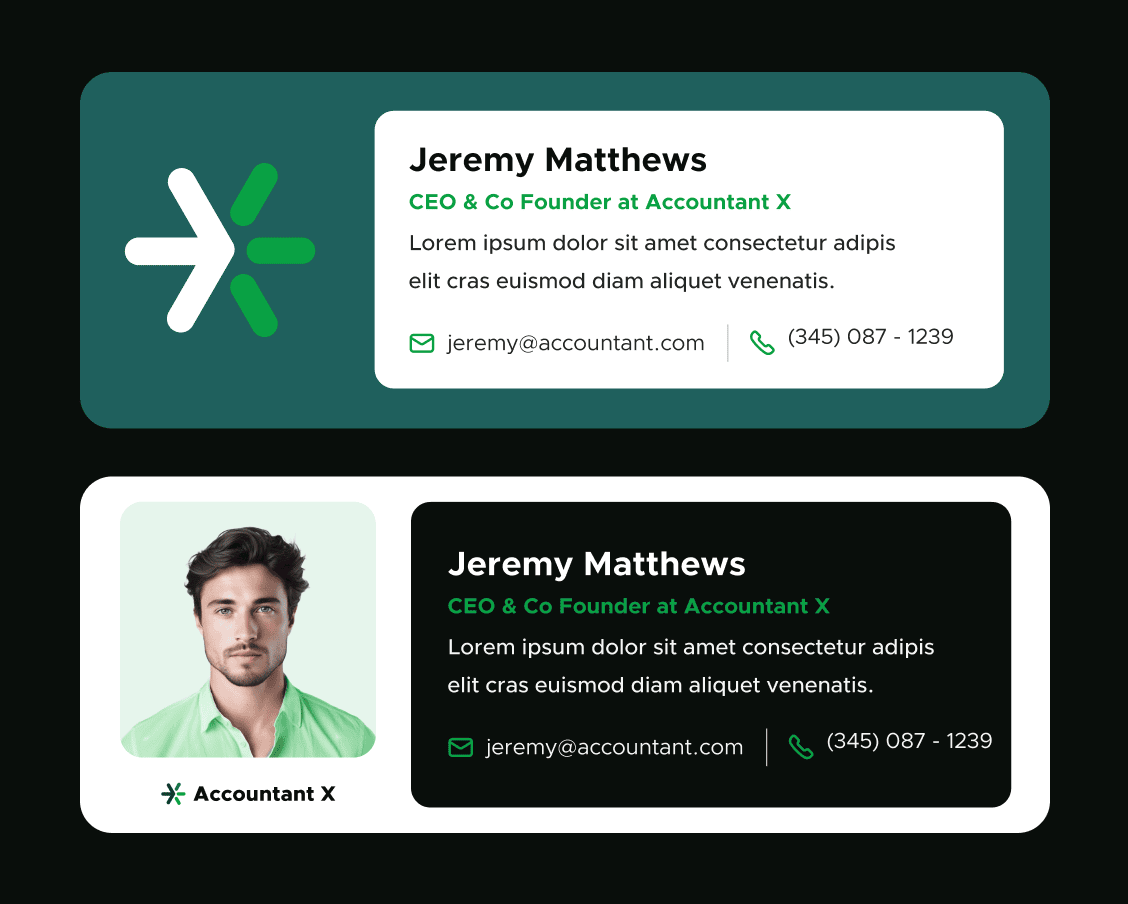 Accountant X - Email Signature - Accountant Modern Website Template
